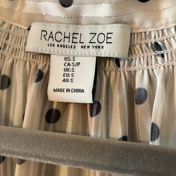 Rachel Zoe Long Sleeve Polka Dot Blouse - Picture 4 of 7